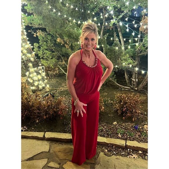 Janine Sexy One Piece Halter Style Romper Pant Set Size XS - Picture 5 of 5